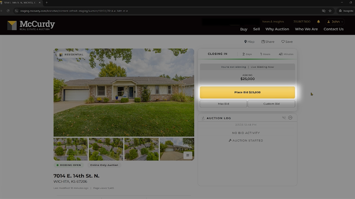 How to Place a Bid at an Online Auction | McCurdy