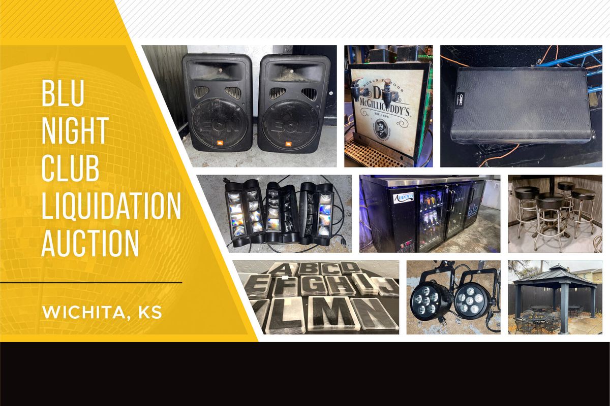 Blu Night Club Liquidation Auction, 8715 W. Maple, Wichita, KS 67209 -  McCurdy | Real Estate & Auction